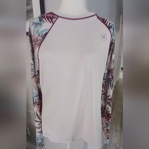 Women's Hurley Long Sleeve Rash Guard Swim Jersey UPF +50. Sz XL.